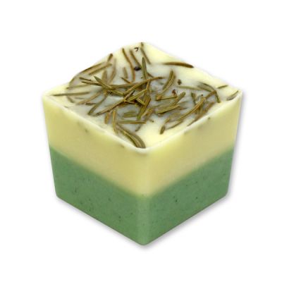 Bath butter cube with sheep milk 50g, Spruce needles/Swiss pine 