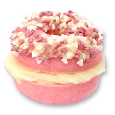 Badebutter-Donut mit Schafmilch 60g, Zuckerherzen/Jasmin 