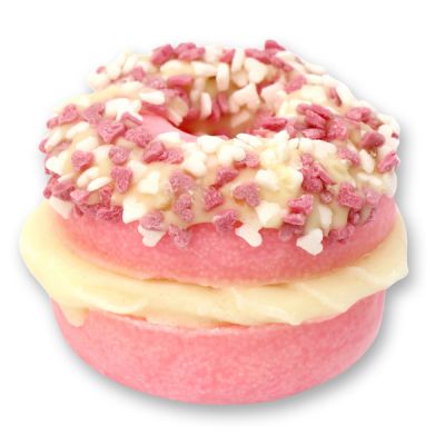 Bath butter donut with sheep milk 60g, Sugar hearts/Jasmine 