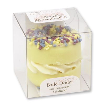 Bath butter donut with sheep milk 60g in box, Sugar sprinkles/Lime-Green tea 