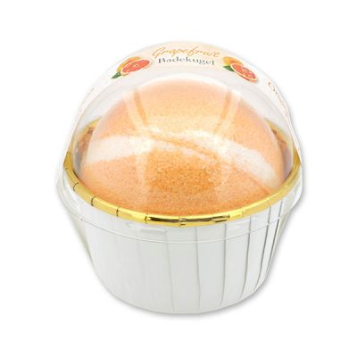 Badekugel mit Schafmilch 125g im Förmchen modern, Grapefruit 