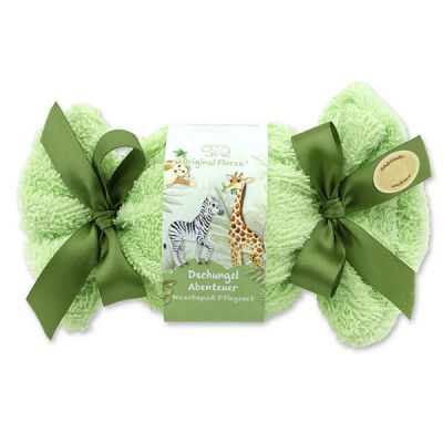 Bath ball with sheep milk 125g in a washcloth "Dschungel Abenteuer", Magic land 