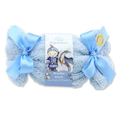 Bath ball with sheep milk 125g in a washcloth "Drachen Stark", Cloud breeze 