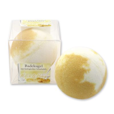 Bath ball with sheep milk 125g in a box, Milk & honey 