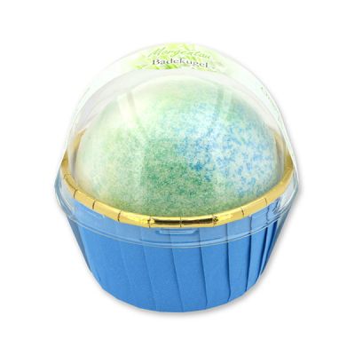 Badekugel mit Schafmilch 125g im Förmchen modern, Morgentau 