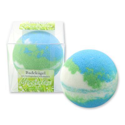 Bath ball with sheep milk 125g in a box, Morning dew 