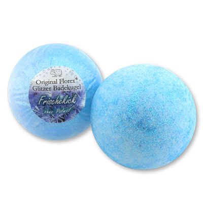 Glitter Bath ball with sheep milk 125g, Refreshing 