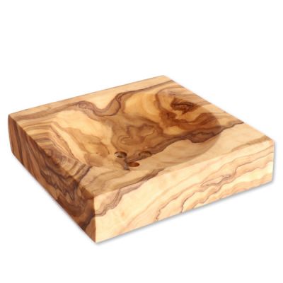 Holz-Seifenschale quadratisch mit Löcher 9x9cm 