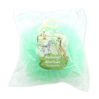 Shower sponge "Dschungel Abenteuer", light green 
