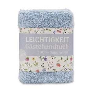 Hand towel 30x30cm "Leichtigkeit", blue 