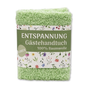 Hand towel 30x30cm "Entspannung", green 