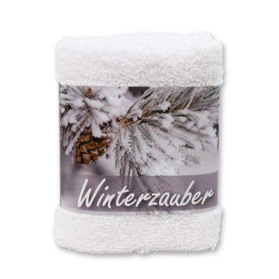 Hand towel 30x30cm "Winterzauber", white 