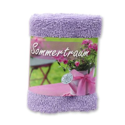 Hand towel 30x30cm "Sommertraum", lilac 