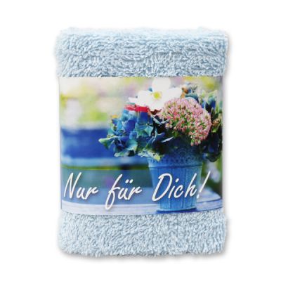 Hand towel 30x30cm "Nur für Dich", blue 