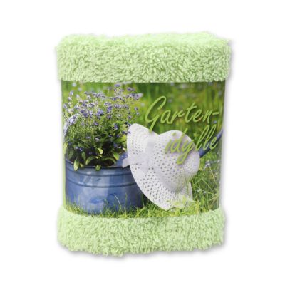 Hand towel 30x30cm "Gartenidylle", green 