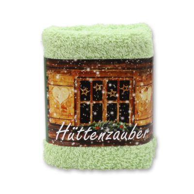 Hand towel 30x30cm "Hüttenzauber", green 