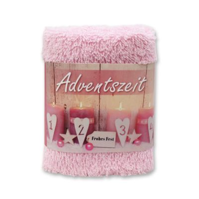 Hand towel 30x30cm "Adventszeit", rose 