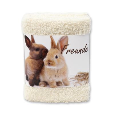 Waschtuch 30x30cm "Freunde", beige 