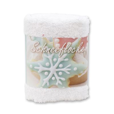 Hand towel 30x30cm "Schneeflocke", white 