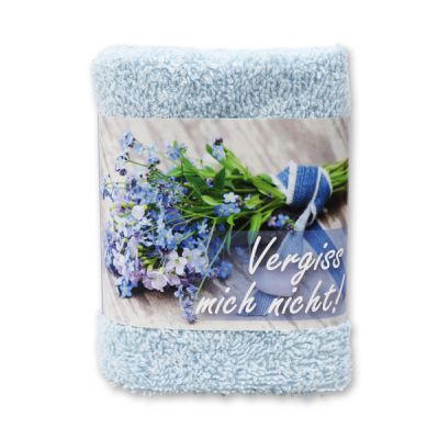 Hand towel 30x30cm "Vergiss mich nicht", blue 