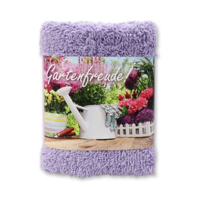 Hand towel 30x30cm "Gartenfreude", lilac 