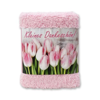 Hand towel 30x30cm "Kleines Dankeschön", pink 