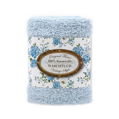Towel 30x30cm "Vintage motif 114", blue 