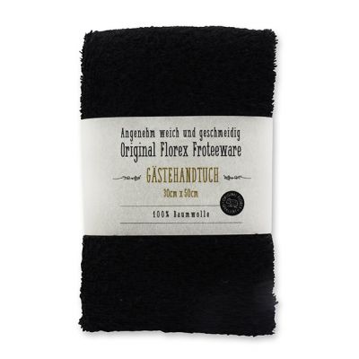 Guest towel 30x50cm "Love for tradition", black 