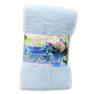 Guest towel 30x50cm "Nur für Dich", blue 
