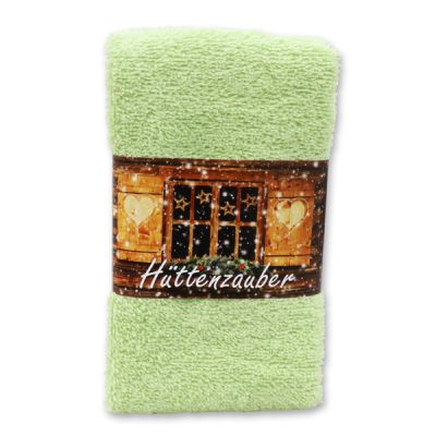 Guest towel 30x50cm "Hüttenzauber", green 