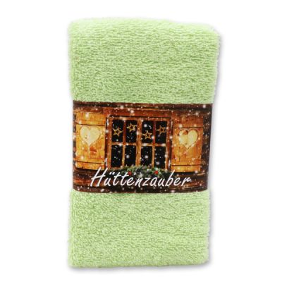 Gästehandtuch 30x50cm "Hüttenzauber", grün 