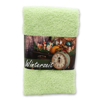 Guest towel 30x50cm "Winterzeit", green 
