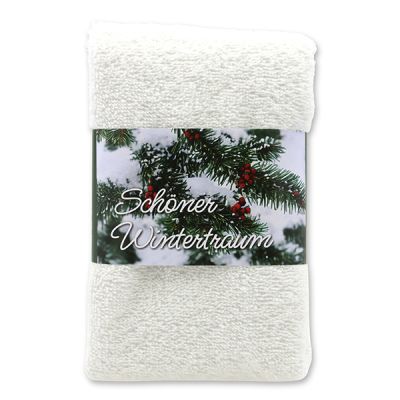 Gästehandtuch 30x50cm "Schöner Wintertraum", weiß 