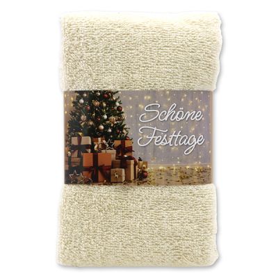 Guest towel 30x50cm "Schöne Festtage", creme 