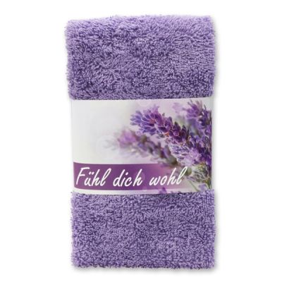 Guest towel 30x50cm "Fühl dich wohl", lilac 