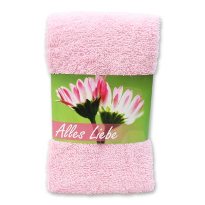 Guest towel 30x50cm "Alles Liebe", rose 