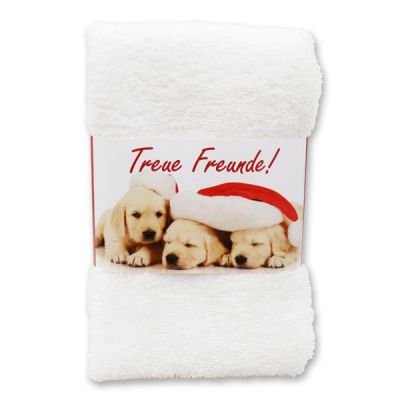 Guest towel 30x50cm "Treue Freunde", white 