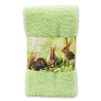 Guest towel 30x50cm "Ein frohes Osterfest", green 