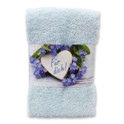 Guest towel 30x50cm "Für dich", blue 