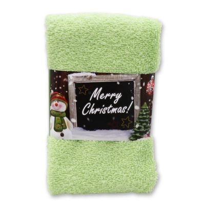 Guest towel 30x50cm "Merry Christmas", green 