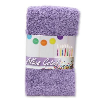 Guest towel 30x50cm "Alles Gute", lilac 