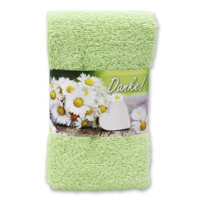Guest towel 30x50cm "Danke", green 