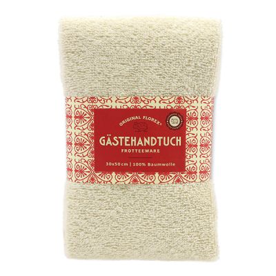 Gästehandtuch 30x50cm, "Handmade Paper" creme 