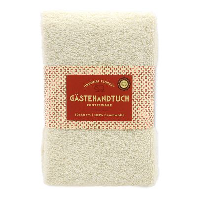 Gästehandtuch 30x50cm, "Handmade Paper" creme 