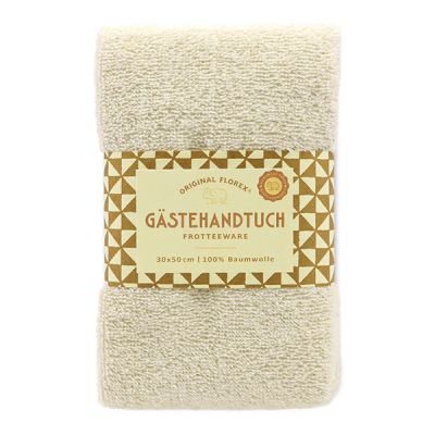 Gästehandtuch 30x50cm, "Handmade Paper" creme 