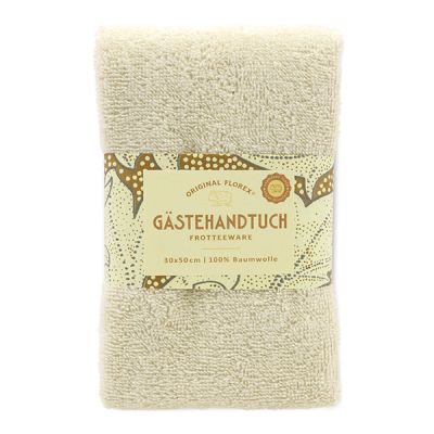 Gästehandtuch 30x50cm, "Handmade Paper" creme 