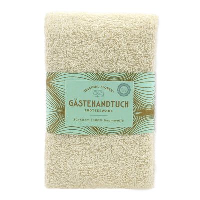 Gästehandtuch 30x50cm, "Handmade Paper" creme 