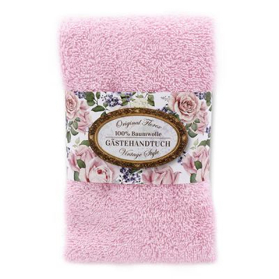Towel 30x50cm "Vintage motif 144", light pink 