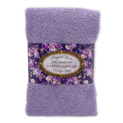 Towel 30x50cm "Vintage-Motive 173", lilac 