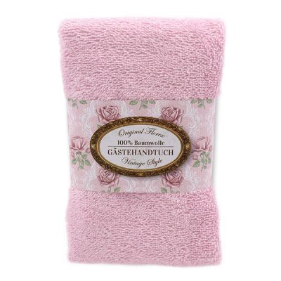 Towel 30x50cm "Vintage motif 19", light pink 